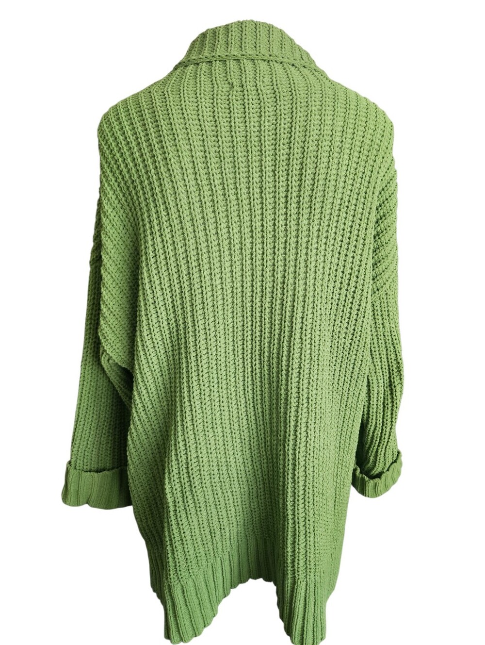Aerie Oversized Turtleneck Chunk Knit Sweater In Fresh Green XS Cozy Fall Bright - Picture 4 of 11